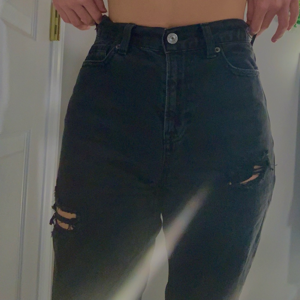 Distressed Mom Jeans